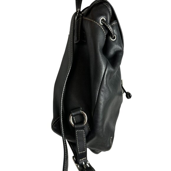Coach LEGACY STUDIO Drawstring Backpack Black Leather 09368 - Picture 3 of 13